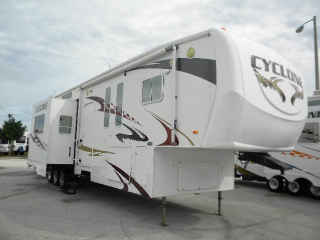 Used 2008 Heartland Cyclone 4012 Fifth Wheel Toyhauler For Sale